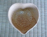 上野焼バレンタインハート型おちょこの画像