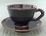コーヒーカップ植木鉢の写真