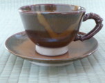 コーヒーカップ植木鉢の写真